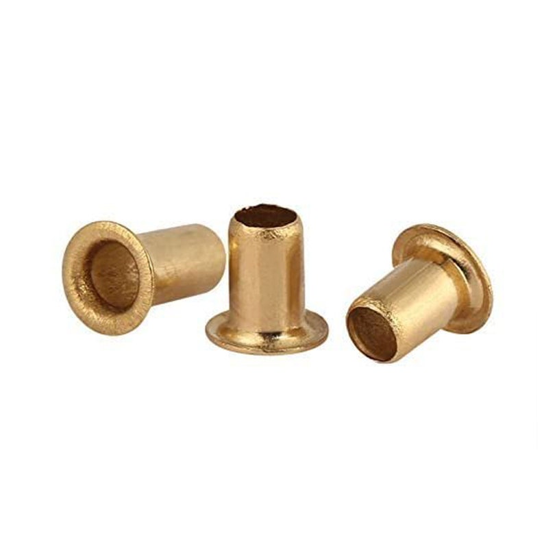 M3 M4 Brass Metric Eyelet Rivets Thread Through Nuts Hollow Etsy