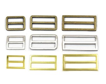 5 10 25 Pcs 25 38 50mm Metal Buckles Adjustor Triglides Slide For Leather Webbing Crafts