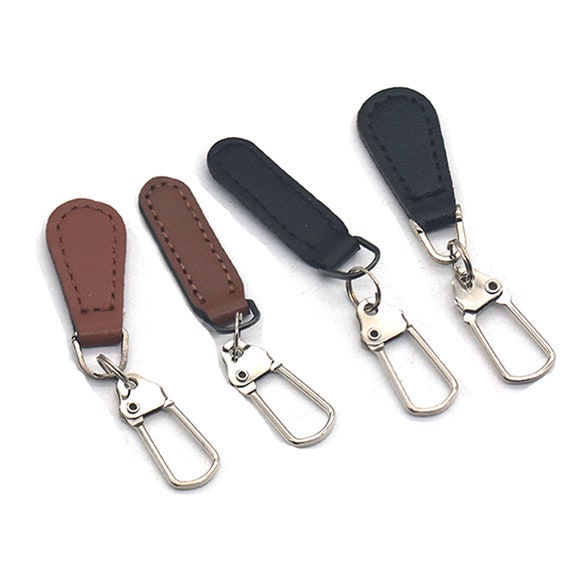 Amazon.com: FarBoat 4pcs Faux Leather Bag Zipper Pull Replacement Purse  Zipper Pull Cord Leatherette Handbag Accessories 1.3x0.63in Rhombus Brown