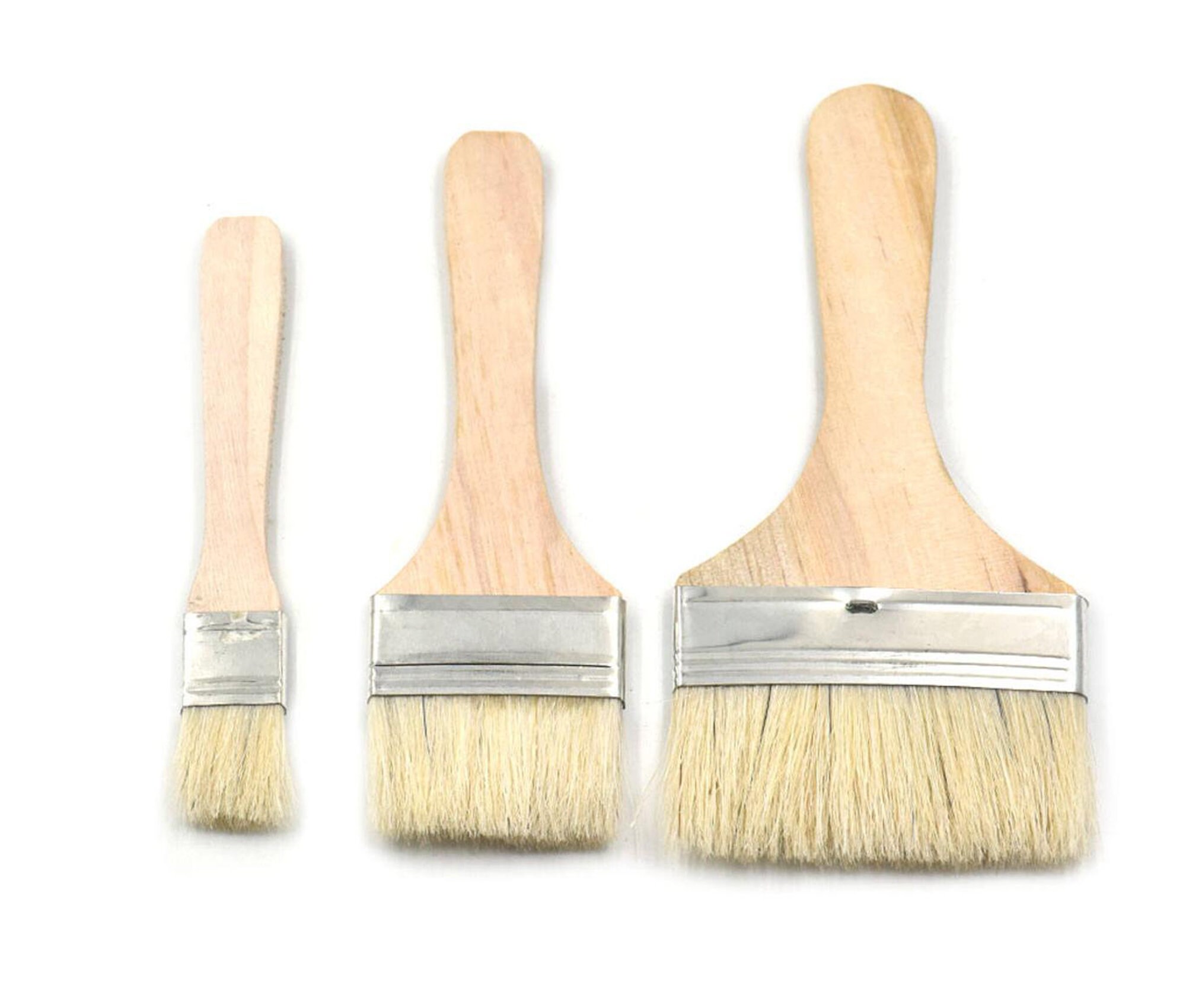 25 50 75mm Wooden Handle Brushes Bristles Adhesives Paint Etsy UK