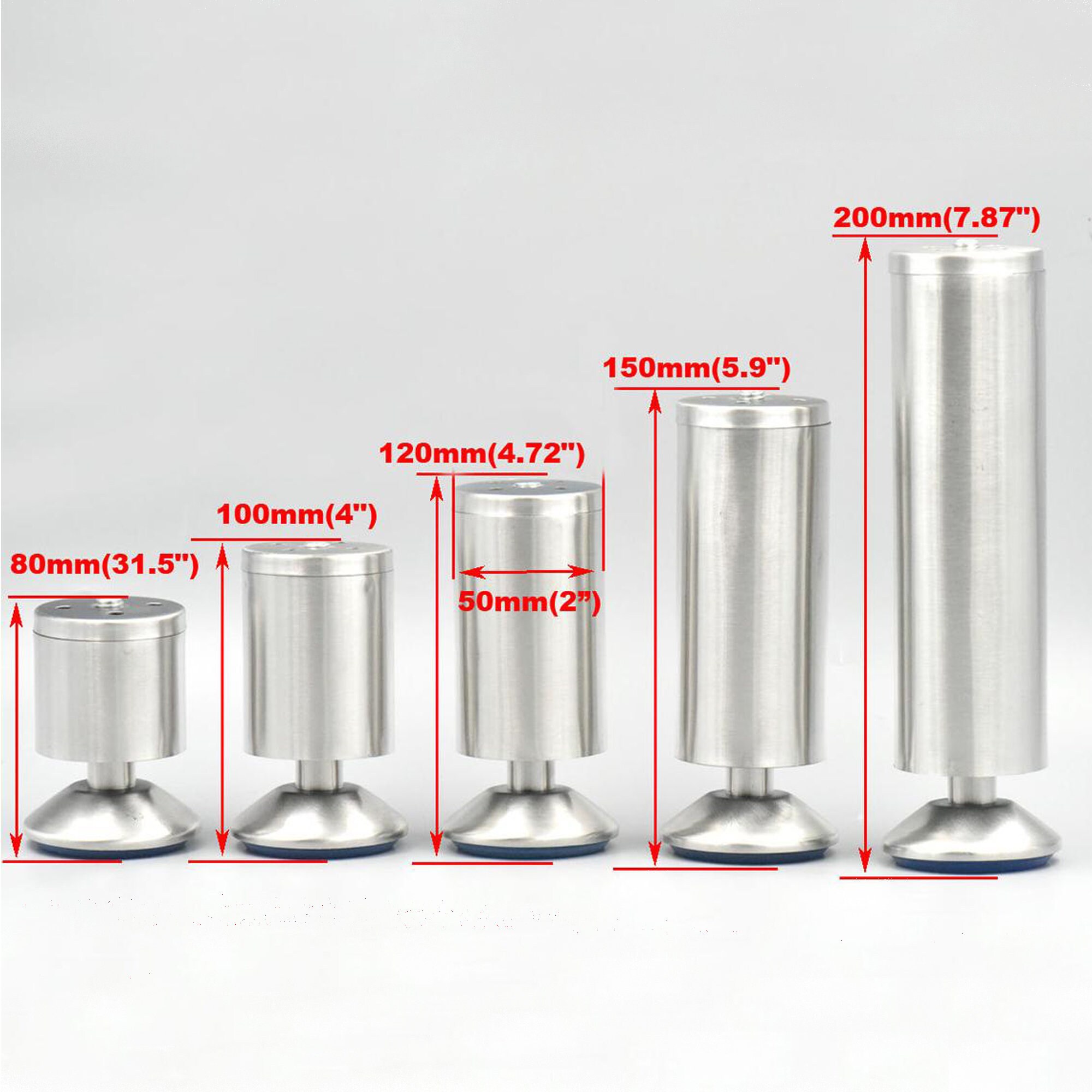 4 Pcs Adjustable Stainless Steel Metal Legs Kitchen Etsy Canada