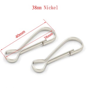 25 50 100 250 Pcs 12mm-38mm Metal Spring Hooks Clasp Purse Lanyard Zipper Pull Id Card Snap Clips DIY image 7