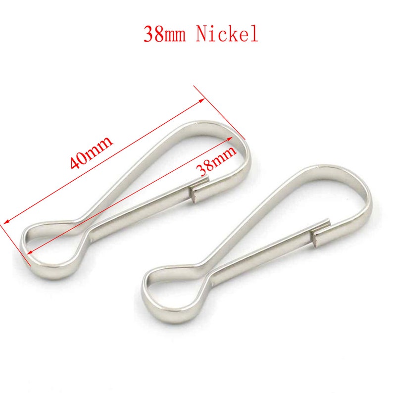 25 50 100 250 Pcs 12mm-38mm Metal Spring Hooks Clasp Purse Lanyard Zipper Pull Id Card Snap Clips DIY image 7