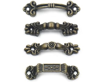 5/10/20Pcs Mini Antique Bronze Handle Pull Jewelry Box Chest Drawer Ring Knob