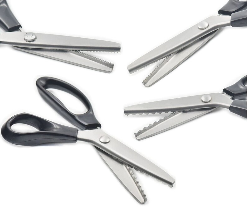 3mm 7mm Triangle & Scalloped Stainless Steel Edge Scissors Etsy