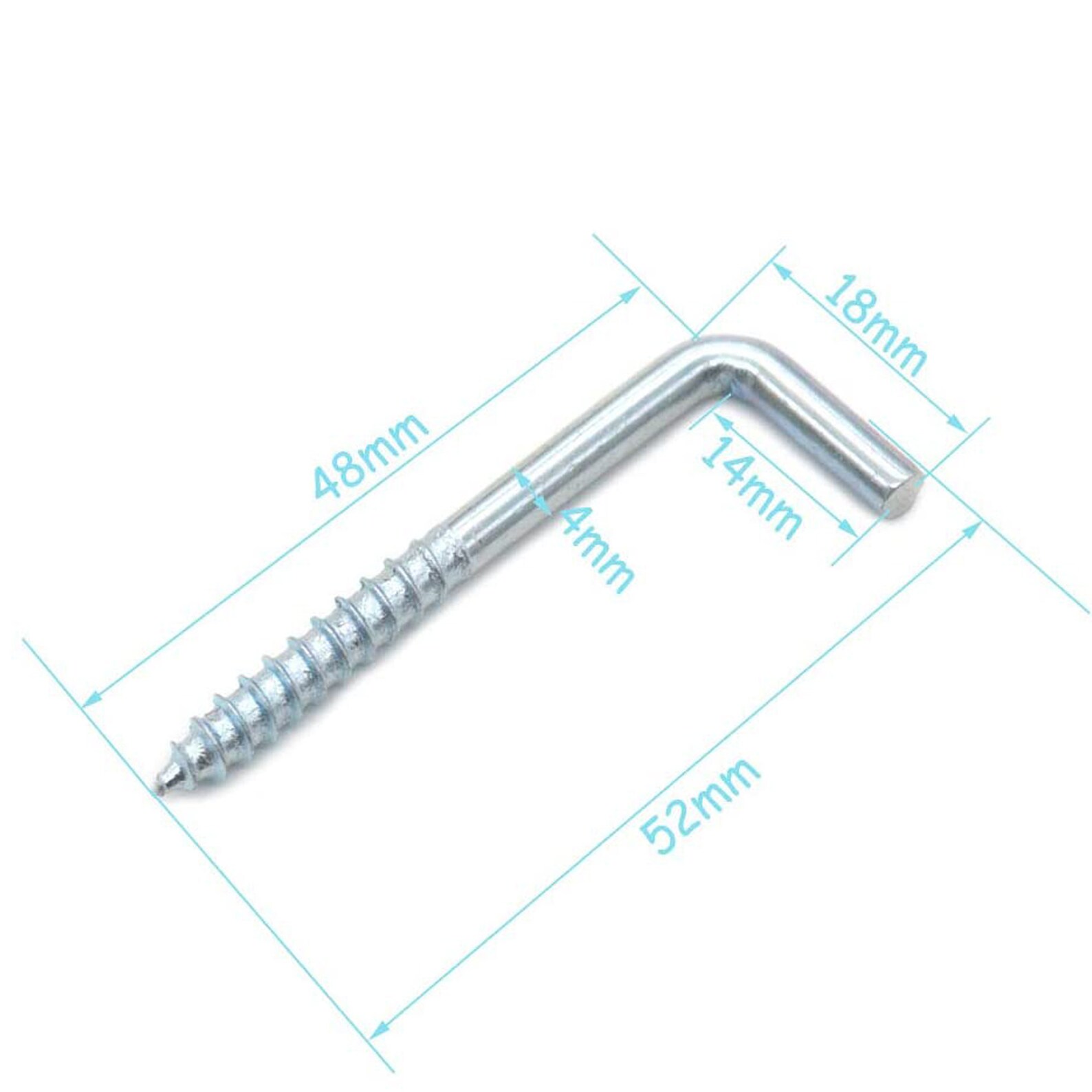 Screwin Hooks Eye Bolts Eyes L Shape Screw Hook Curtain Photo Etsy