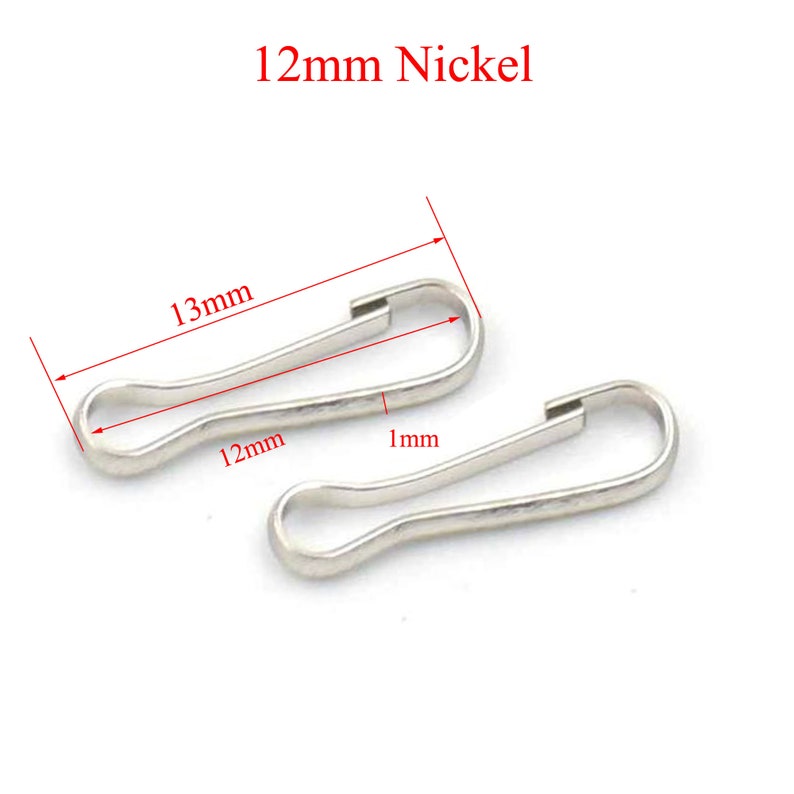 25 50 100 250 Pcs 12mm-38mm Metal Spring Hooks Clasp Purse Lanyard Zipper Pull Id Card Snap Clips DIY image 2