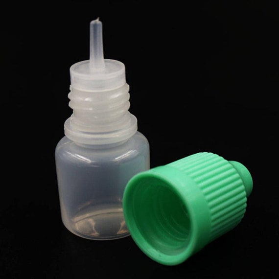 100 Pack 5ML LDPE Plastic Squeezable Dropper Bottles With Metal