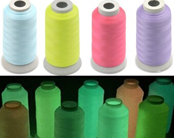 3000 Yard Spool Polyester Optical Glow In the Dark Embroidery Sewing Thread 150D