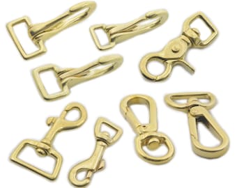 WellieSTR 20 Pack Metal 360 Degree Spring Loaded Swivel Trigger Snap Hook with antique brass Finish