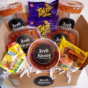 Iced Above Pineapple Michelada Box with Chile Candy in Homemade Chamoy and other Mexican Candies I Care Package
