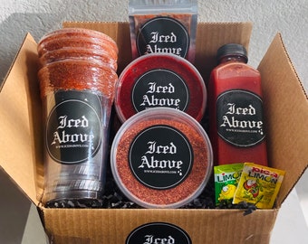 Iced Above Miche Kit, Michelada Mix, Michelada box, Make your own Michelada, michelada dip,