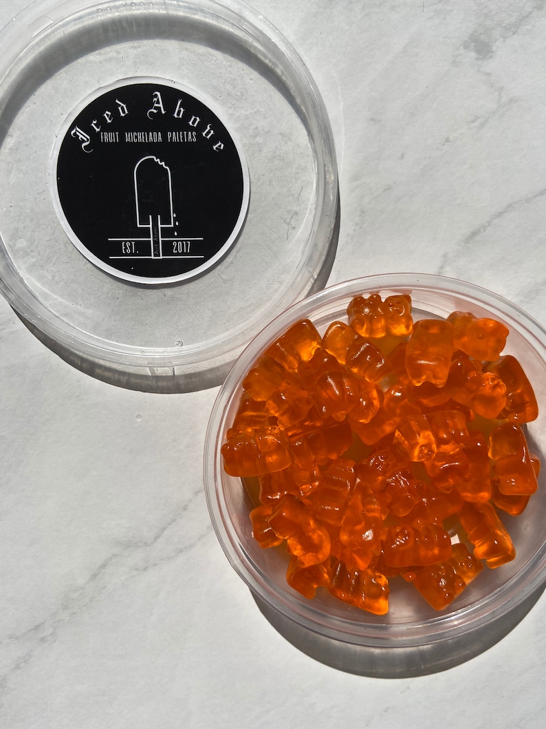 Gourmet Sweet Iced Above Flavored Gummy Bears NO SPICE MIXTURE Orange