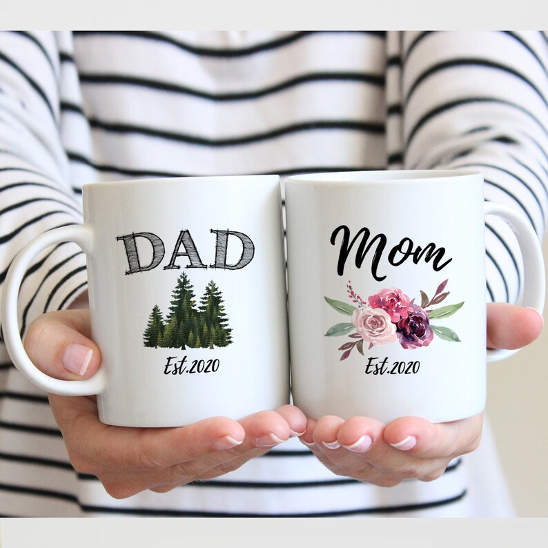 Mom and Dad Mugs Gift for Mom and Dad New Parent Mug Set Etsy
