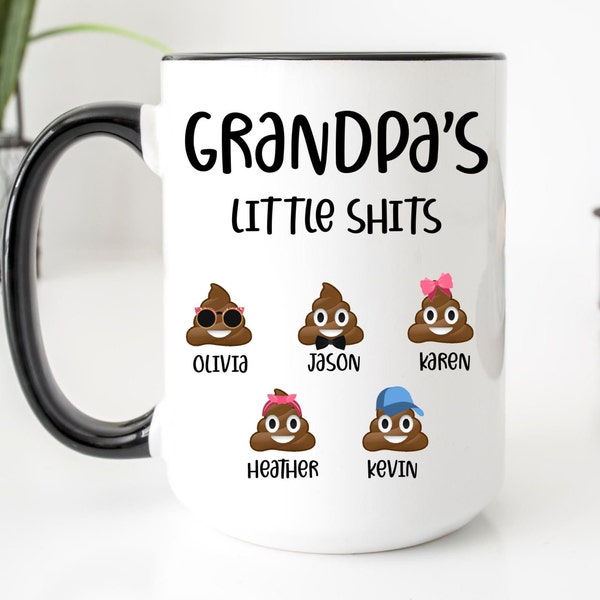 Grandpa's Little Shits Mug, Grandpa Mug, Father's Day Gift, Personalized Grandpa Mug, Grandpa's Little Shit, Grandpa Gift, Grandpa Christmas