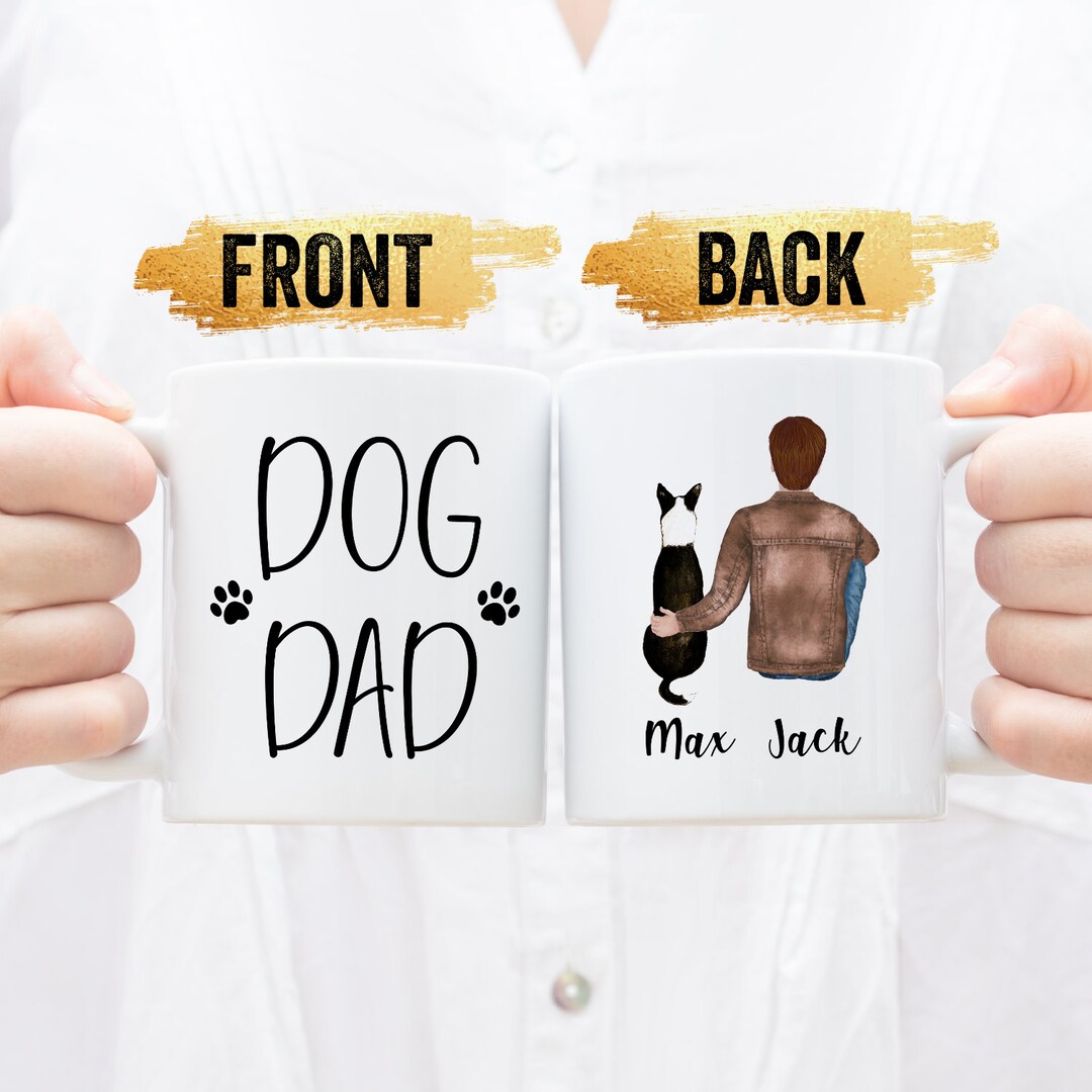 Personalized Dog Dad Mug, Dog Lover Mug, Dog Father's Coffee Mug, Dog ...