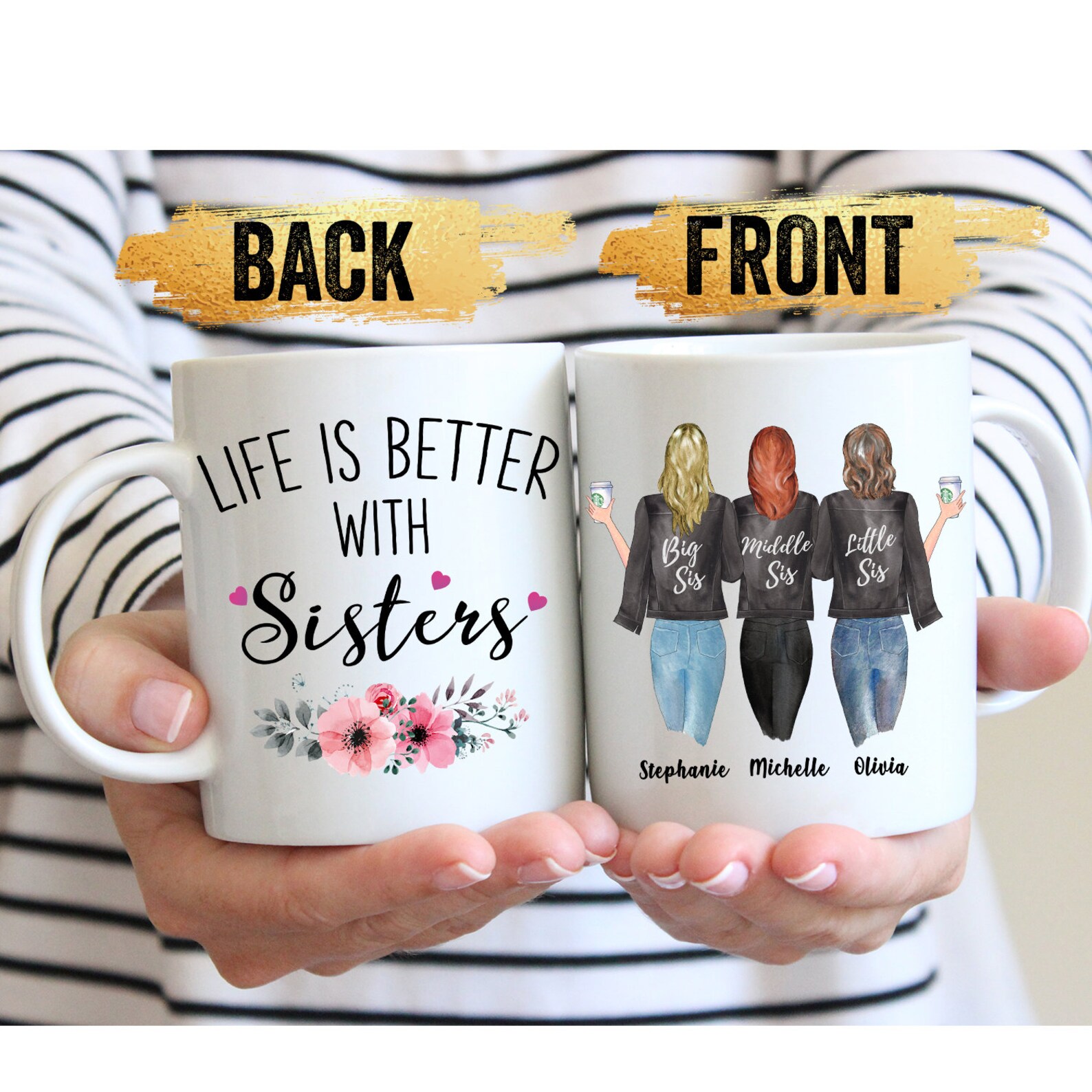 Life is Better With Sisters Custom Sisters Mug Best Sisters Etsy