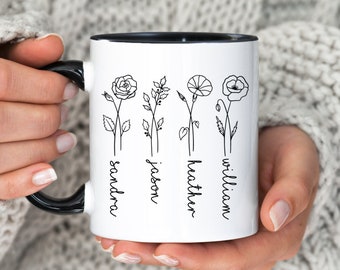 Custom Birth Month Birth Flower mug, Plant Mom Mug,Mother's Day Gift, Custom Mom Mug, Mothers Day Mug, CPlant Lover Gift, Plant mom mug