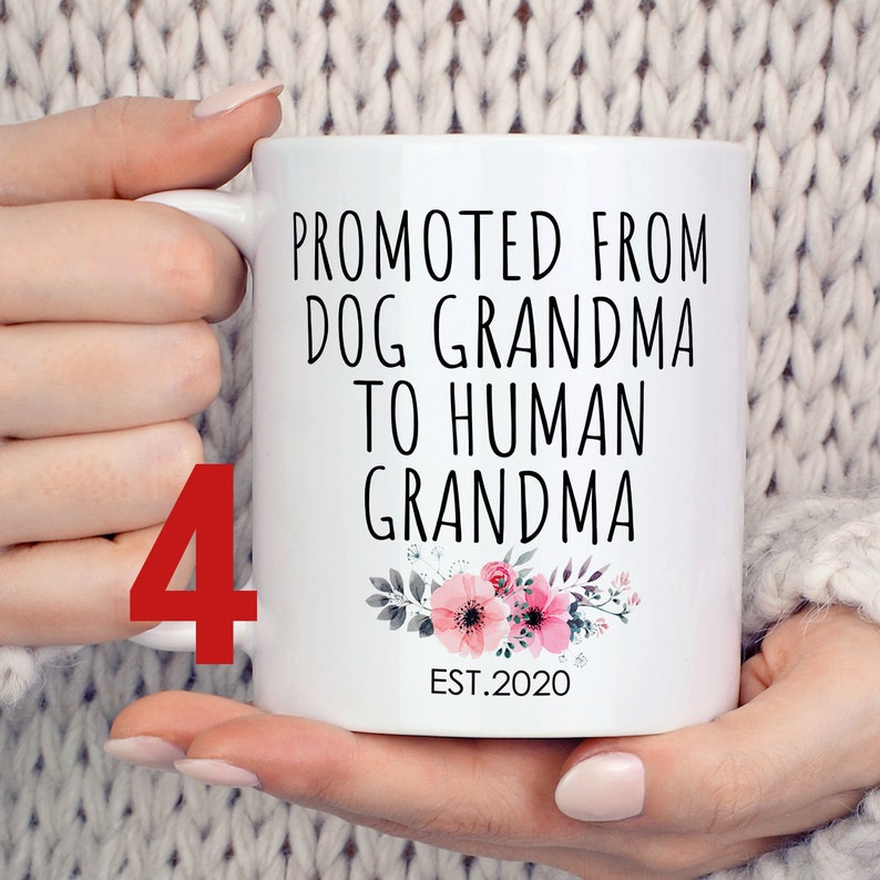 Promoted From Dog Grandma to Human Grandma Mug Grandma Mug Etsy