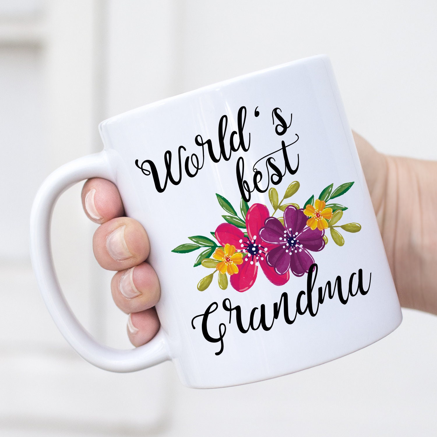 Worlds Best Grandma Mug Grandma Mug Gifts for Grandma Etsy