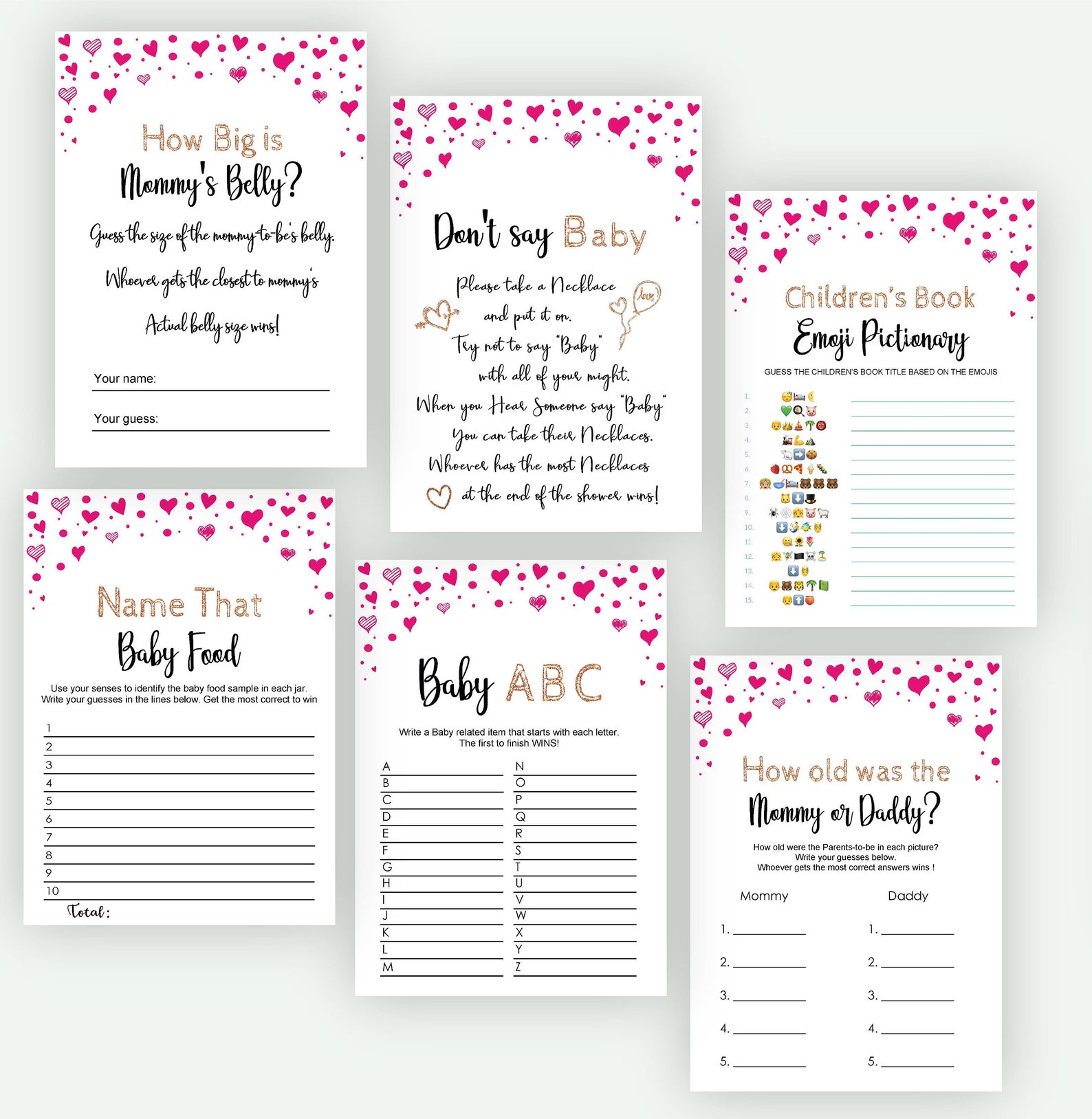 The Price is Right Baby Shower Games Printable Floral Baby Etsy
