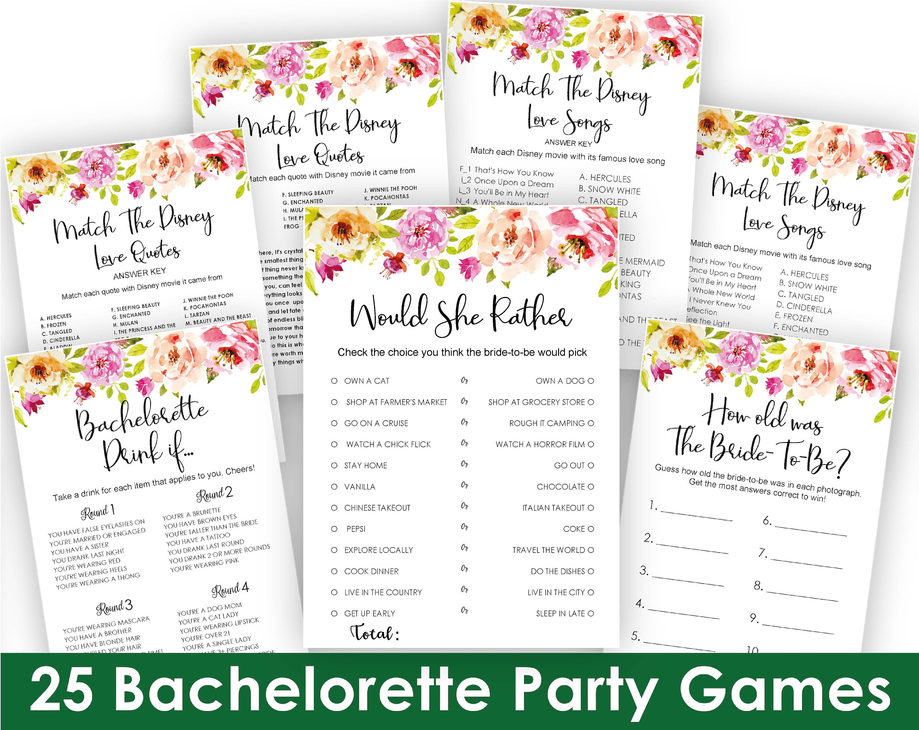 Naughty Bachelorette Games Bridal Shower Games Would She Etsy