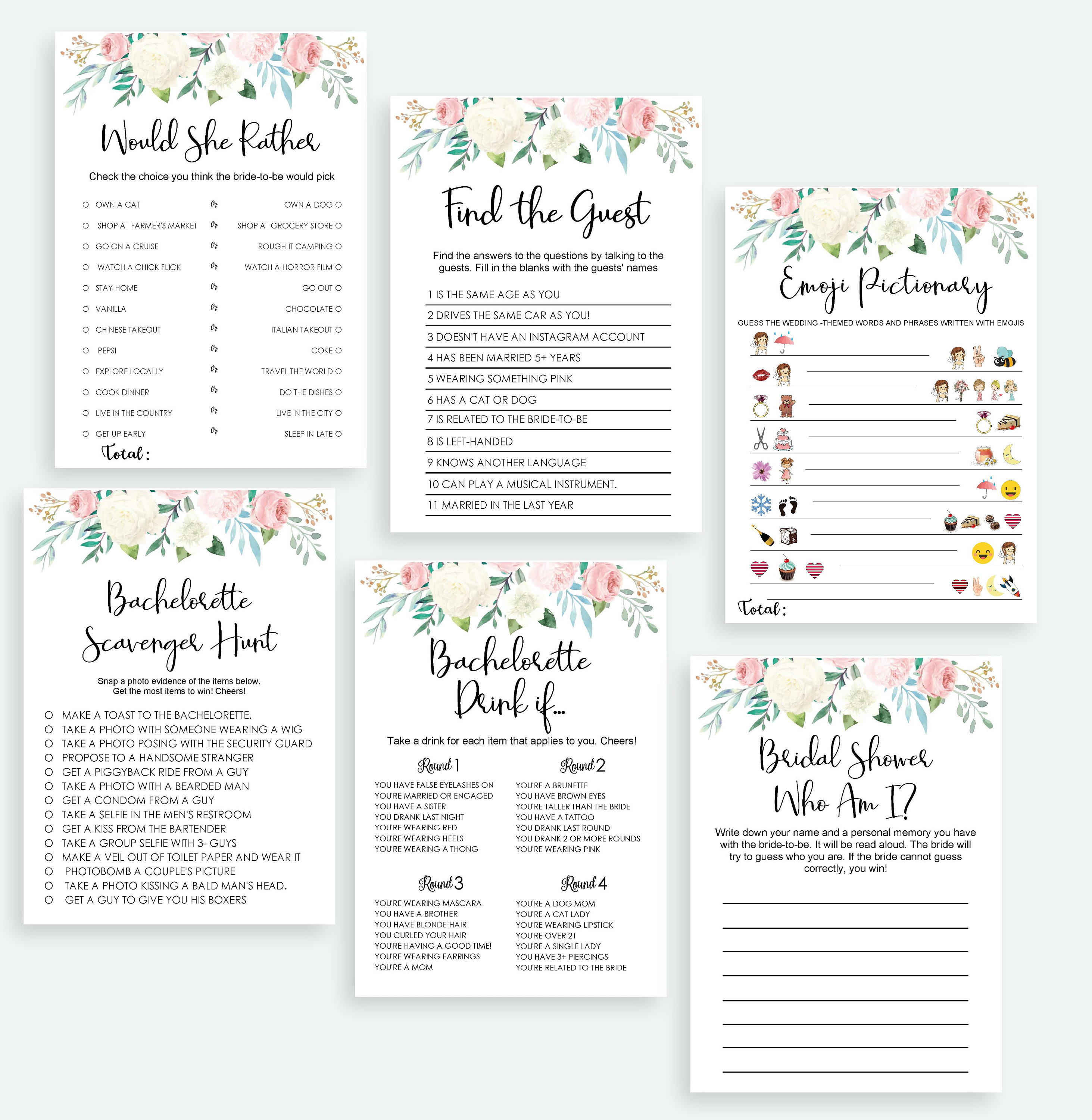 Naughty Bachelorette Games Bridal Shower Games Over or Etsy