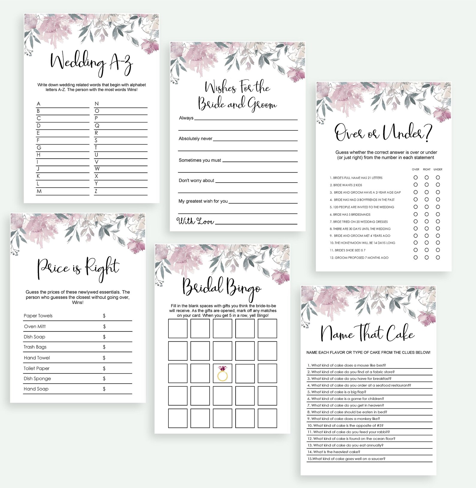 Naughty Bachelorette Games Bridal Shower Games Hens Party Etsy