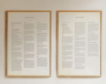 Sermon on the Mount Printable: Vintage Christian Bible Page (Digital Download)
