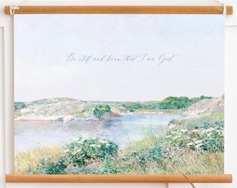 Psalm 46 Vintage Landschaftsmalerei: Christliche Schriftkunst (druckbar)