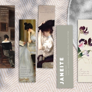 Jane Austen Bookmarks: Literary Quote Set (Digital Download)