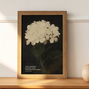 Anne of Green Gables Hydrangea Print: Vintage Literary Wall Art (Digital Download)