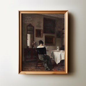 Pride and Prejudice Vintage Painting: Jane Austen Literary Art (Digital Download)