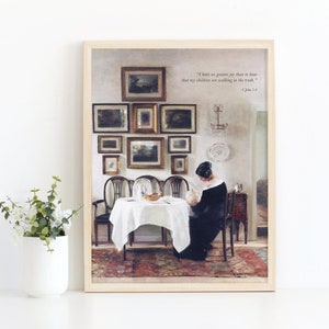 Christian Mother & Baby Vintage Oil Painting Print (Digital Download)