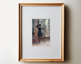Impresión de Jardín Secreto: Arte de acuarela vintage para habitación de niña (Descarga digital)