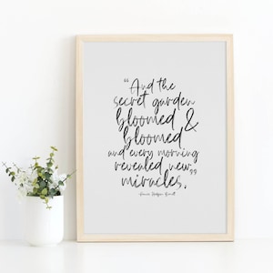 Secret Garden Zitat Printable: Literarisches Kinderzimmer Bild (Digitaler Download)