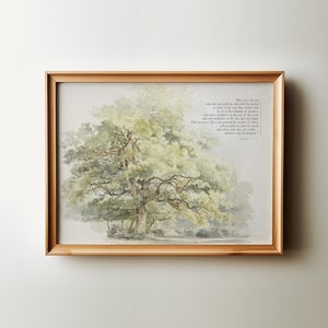 Psalm 1 Tree Print: Vintage Christian Scripture Wall Art (Digital Download)