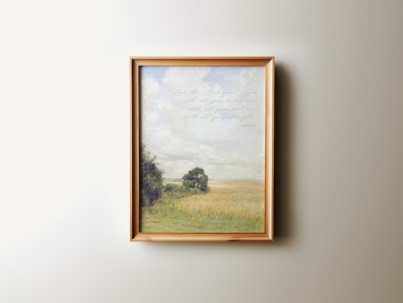 Shema Deuteronomy 6 Vintage Christian Wall Art (Digital Download)