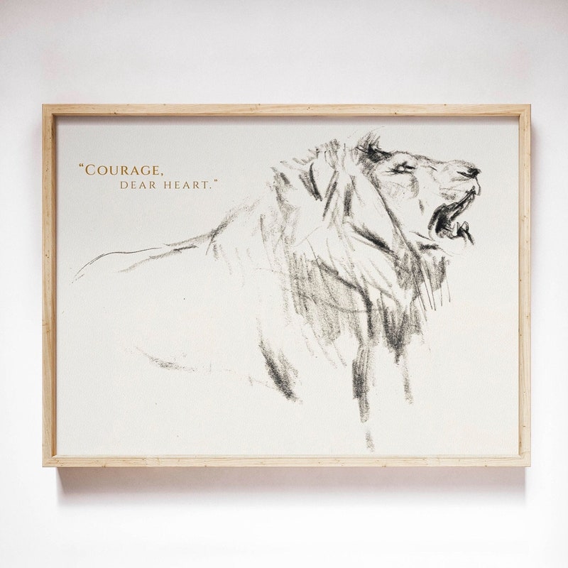 Courage Dear Heart Linen Tote