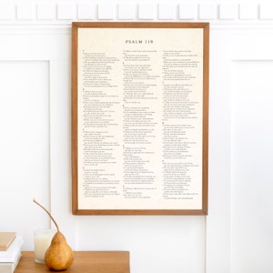 Psalm 119 Christian Art, Digital PRINTABLE Set of Two Vintage Bible ...