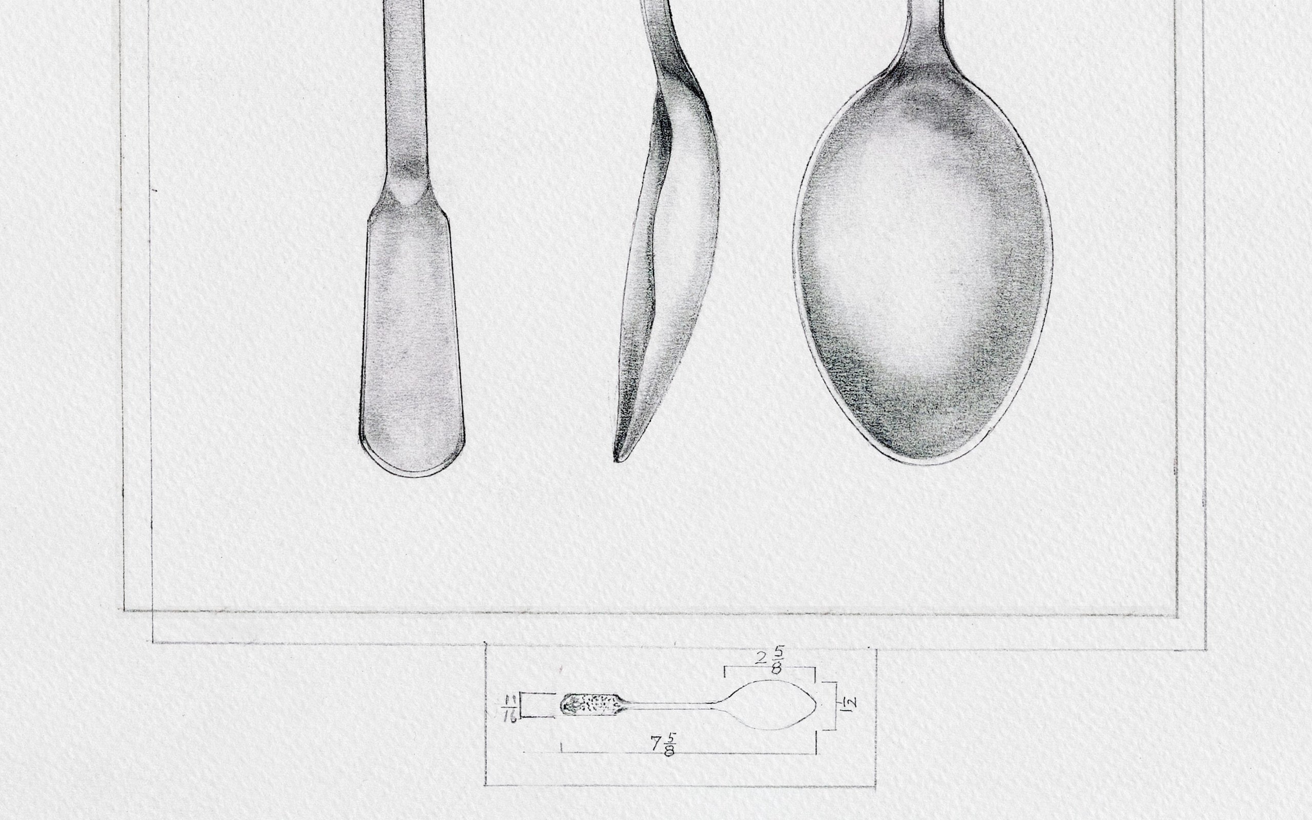 Vintage Kitchen Wall Art Antique Spoons Drawing Farmhouse Etsy UK