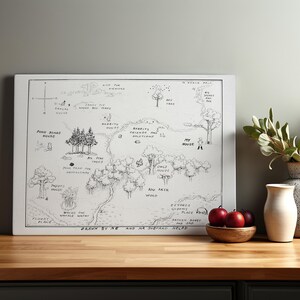 This entire Winnie the Pooh set also includes an original illustration of the Hundred Acre Woods