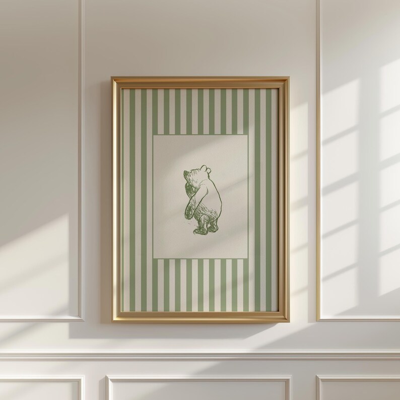 Winnie the Pooh Nursery Prints, 20+ Vintage Antique Drawings and Quotes (Digital Downloads) image 9
