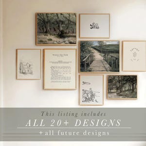 Winnie the Pooh Nursery Prints, 20+ Vintage Antique Drawings and Quotes (Digital Downloads) image 2