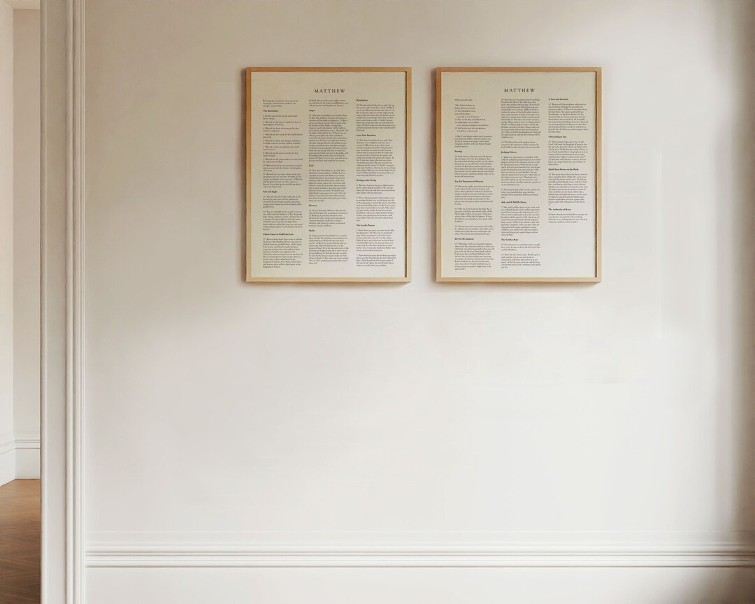 Sermon on the Mount Christian Bible Page Art PRINTABLE, Entire Chapters ... Sermon on the Mount Christian Bible Page Art PRINTABLE, Entire Chapters ...