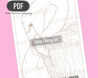 Coloring Page "FLAMINGO" | Instant Download Printable File (PDF)