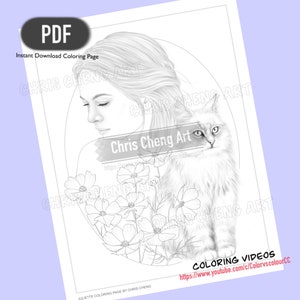 Coloring Page "juliette" | Instant Download Printable File (PDF) - Etsy Australia