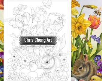Ausmalbild "OSTERN" | Druckbare Datei herunterladen (PDF)