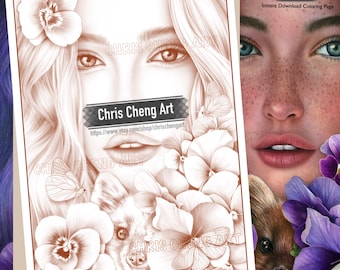 Coloriage « NOVA » | Fichier imprimable à téléchargement immédiat (PDF)