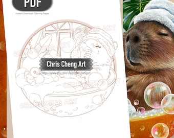 Pagina da colorare "CAPYBARA" / Download immediato stampabile (PDF)